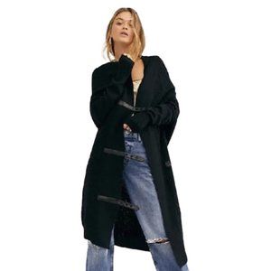 Free People Nicholas K Belted Kota Alpaca Cardi Duster in Black Size XS